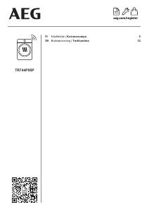 Bruksanvisning AEG TR744P95P Torktumlare