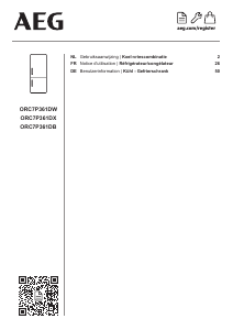 Handleiding AEG ORC7P361DB Koel-vries combinatie