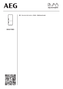 Bedienungsanleitung AEG EKG178E3 Kühl-gefrierkombination