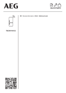 Bedienungsanleitung AEG TSC9V181CC Kühl-gefrierkombination