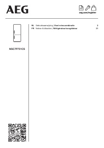 Mode d’emploi AEG NSC7P751CS Réfrigérateur combiné