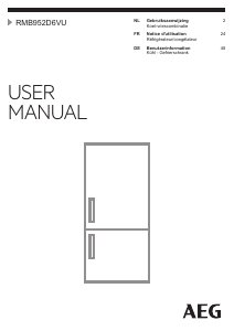 Handleiding AEG RMB952D6VU Koel-vries combinatie