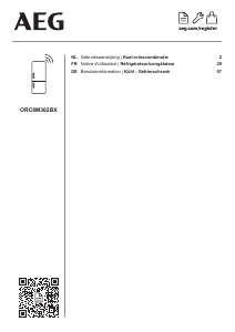 Mode d’emploi AEG ORC8M362BX Réfrigérateur combiné