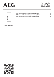 Handleiding AEG NSC7M181EC Koel-vries combinatie