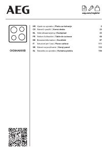 Manuale AEG OIO84A00XB Piano cottura