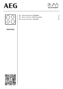 Mode d’emploi AEG NII84F00IB Table de cuisson