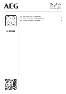 Mode d’emploi AEG NIK85M00IZ Table de cuisson