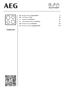 Handleiding AEG TI64IB10FB Kookplaat