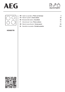 Manuale AEG KID6857IS Piano cottura