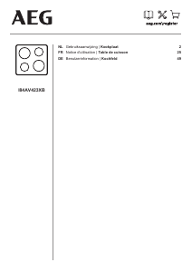 Mode d’emploi AEG I84AV423XB Table de cuisson