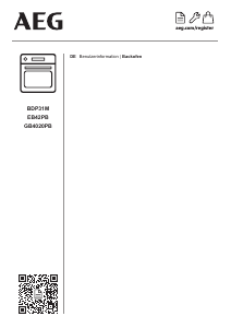 Bedienungsanleitung AEG GB4020PB Backofen