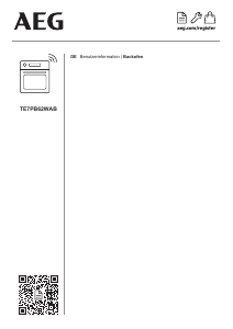 Bedienungsanleitung AEG TE7PB62WAB Backofen