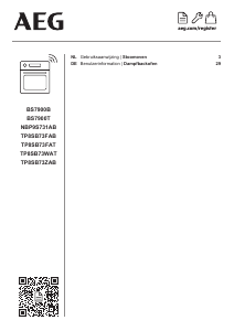Handleiding AEG TP8SB73ZAB Oven
