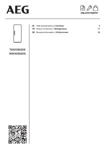 Mode d’emploi AEG NSK5O882DS Réfrigérateur