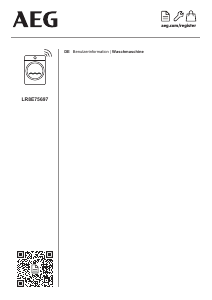 Bedienungsanleitung AEG LR8E75697 Waschmaschine