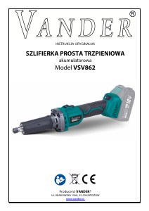 Instrukcja Vander VSV862 Szlifierka prosta