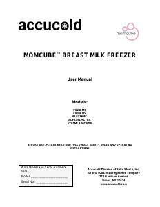 Handleiding Accucold ALFZ36LMCTBC Momcube Vriezer