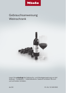 Bedienungsanleitung Miele KWT 4995 F Weinklimaschrank