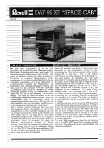 Manual de uso Revell set 07560 Trucks DAF 95 XF space cab