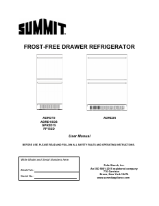 Mode d’emploi Summit ADRD24 Réfrigérateur