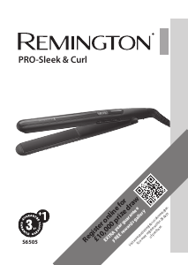 كتيب جهاز فرد الشعر S6505 PRO-Sleek & Curl Remington