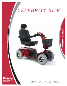 Handleiding Pride Celebrity XL-8 Scootmobiel