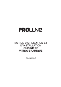 Mode d’emploi Proline PCC 56WH-F Cuisinière
