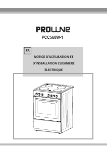 Mode d’emploi Proline PCC 560W-1 Cuisinière