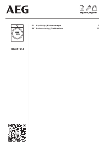 Bruksanvisning AEG TR934T94J Torktumlare
