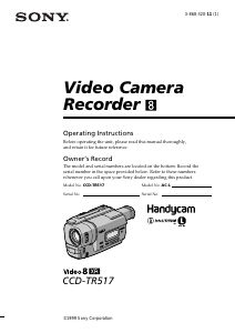 Handleiding Sony CCD-TR517 Camcorder