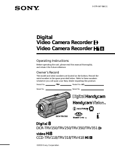 Manual Sony CCD-TRV118 Camcorder