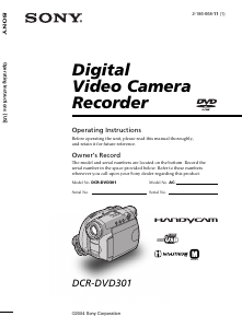 Handleiding Sony DCR-DVD301 Camcorder