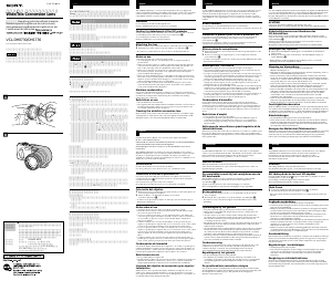 Manual de uso Sony VCL-DH0730 Objetivo