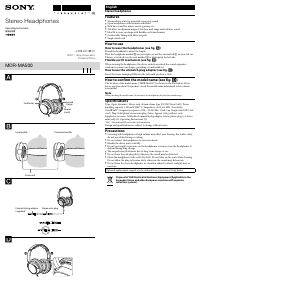 説明書 ソニー MDR-MA500 ヘッドフォン