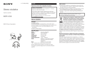 Priručnik Sony MDR-V300 Slušalica