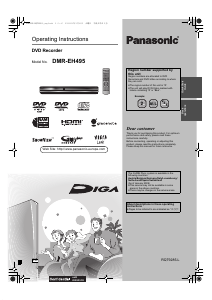 Manual Panasonic DMR-EH495 DVD Player