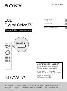 Handleiding Sony Bravia KDL-60NX800 LCD televisie