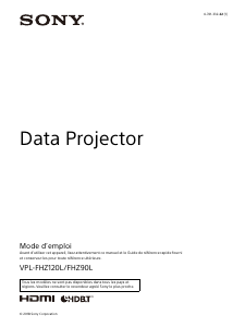 Mode d’emploi Sony VPL-FHZ120L Projecteur