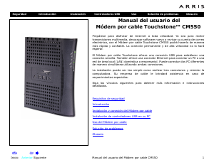 Manual de uso Arris CM550 Touchstone Módem