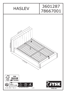 Handleiding JYSK Haslev (160x200) Bedframe