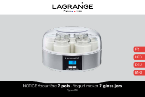 Handleiding Lagrange 439106 Yoghurtmaker