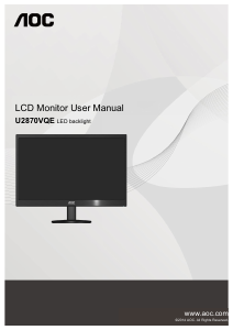 Handleiding AOC U2870VQE LCD monitor