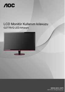 Kullanım kılavuzu AOC G2778VQ LED ekran