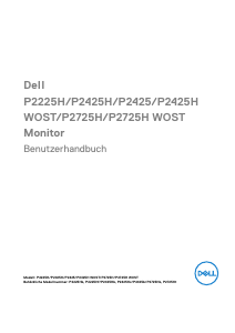 Bedienungsanleitung Dell P2725H LCD monitor
