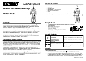Manual Extech MO57 Medidor de umidade