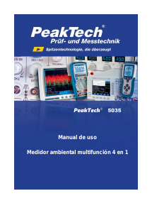 Manual de uso PeakTech 5035 Multímetro