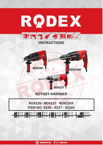 Руководство Rodex RDX226 Ударная дрель