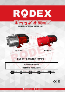 Manual Rodex RDX875 Water Pump