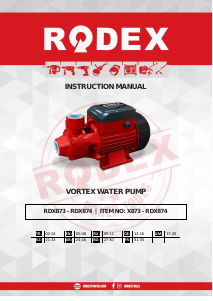 Mode d’emploi Rodex RDX873 Pompe à eau