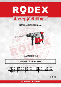 Kullanım kılavuzu Rodex RDX2402 Kırıcı delici